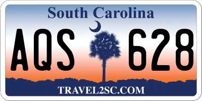 SC license plate AQS628