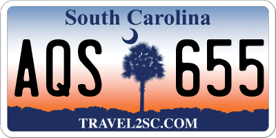 SC license plate AQS655