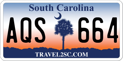 SC license plate AQS664