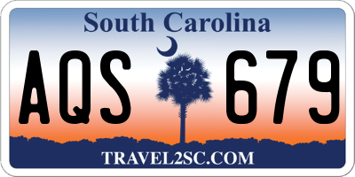 SC license plate AQS679