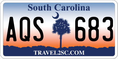 SC license plate AQS683