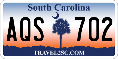 SC license plate AQS702