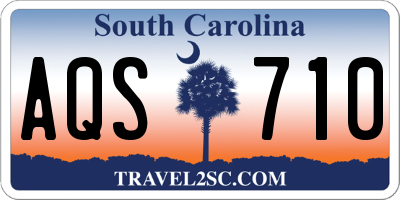 SC license plate AQS710