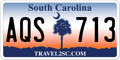 SC license plate AQS713