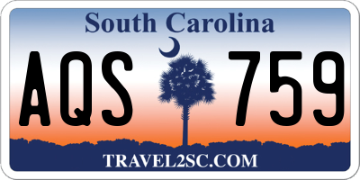 SC license plate AQS759