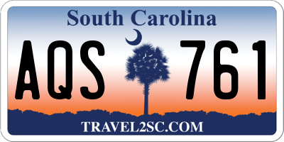 SC license plate AQS761