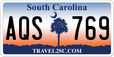 SC license plate AQS769