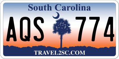 SC license plate AQS774