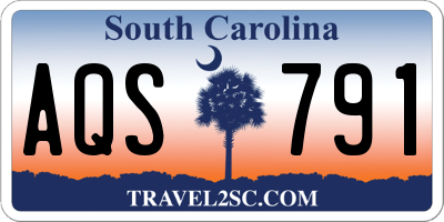 SC license plate AQS791