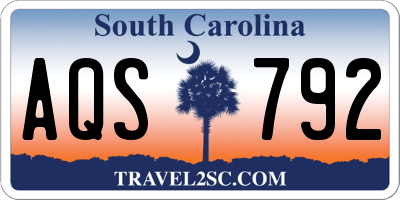 SC license plate AQS792