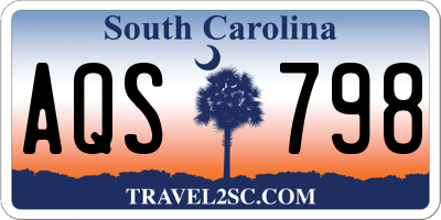 SC license plate AQS798