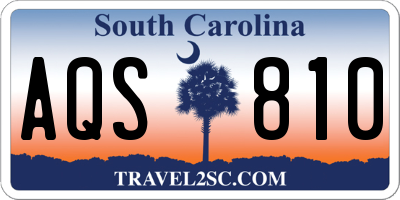 SC license plate AQS810