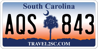 SC license plate AQS843