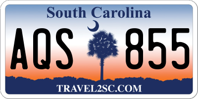 SC license plate AQS855