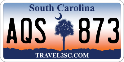 SC license plate AQS873