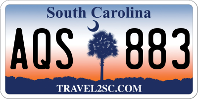 SC license plate AQS883