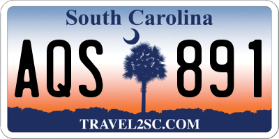 SC license plate AQS891