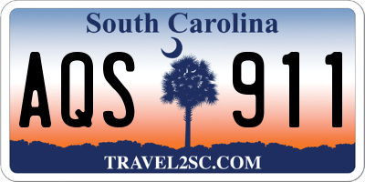 SC license plate AQS911