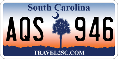 SC license plate AQS946