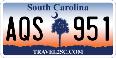 SC license plate AQS951