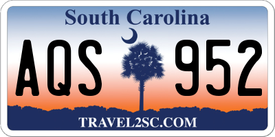 SC license plate AQS952