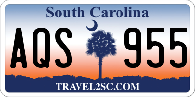 SC license plate AQS955