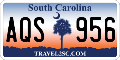 SC license plate AQS956