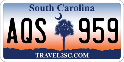 SC license plate AQS959