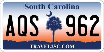 SC license plate AQS962