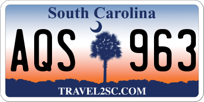 SC license plate AQS963