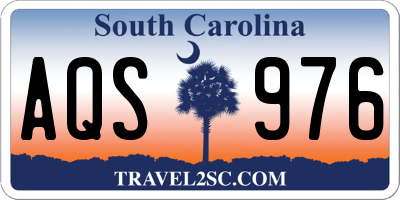 SC license plate AQS976