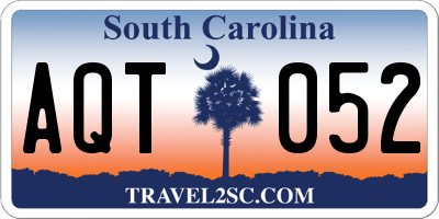 SC license plate AQT052