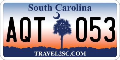 SC license plate AQT053