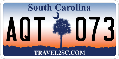 SC license plate AQT073