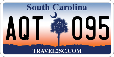SC license plate AQT095