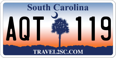 SC license plate AQT119