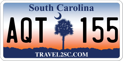 SC license plate AQT155