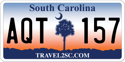 SC license plate AQT157