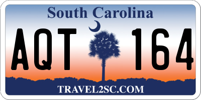 SC license plate AQT164