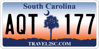 SC license plate AQT177