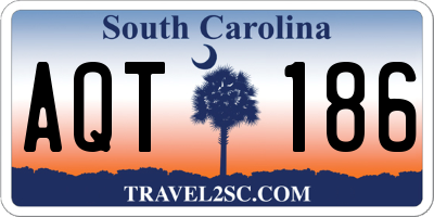 SC license plate AQT186