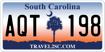 SC license plate AQT198