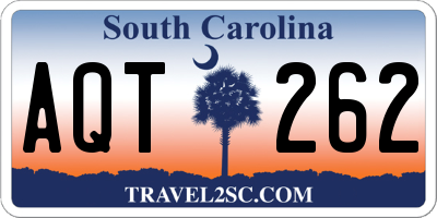 SC license plate AQT262