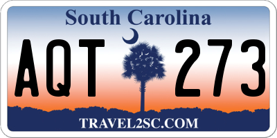 SC license plate AQT273