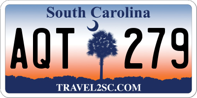 SC license plate AQT279