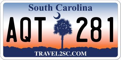 SC license plate AQT281