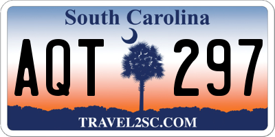 SC license plate AQT297