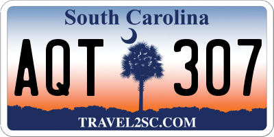SC license plate AQT307