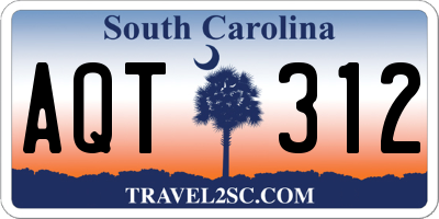 SC license plate AQT312