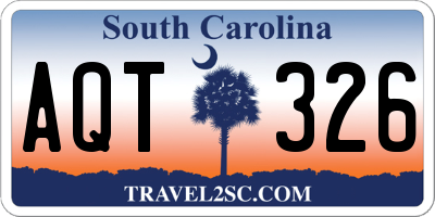 SC license plate AQT326